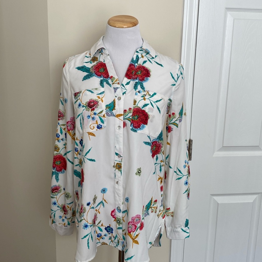 Isla Maude floral button down shirt